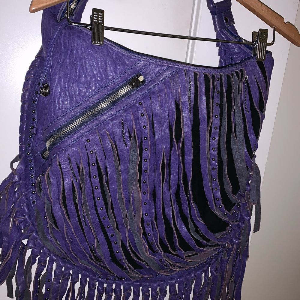 Revel leather purple handbag